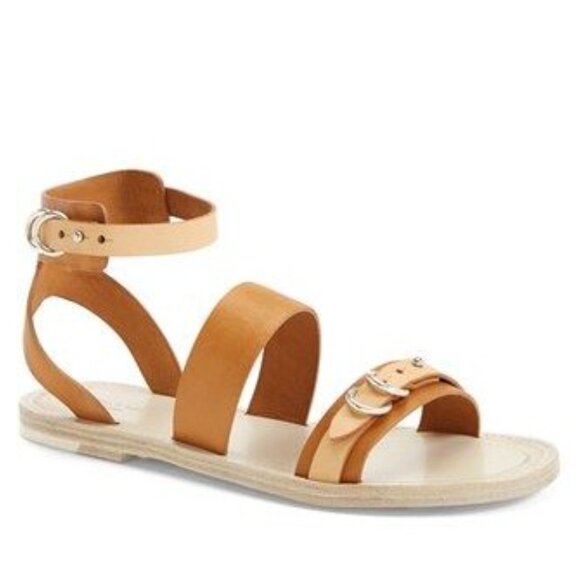 Rag & Bone Lara Ivory Tan Leather Flat Gladiator Sandals  Size 8.5 - Picture 12 of 14